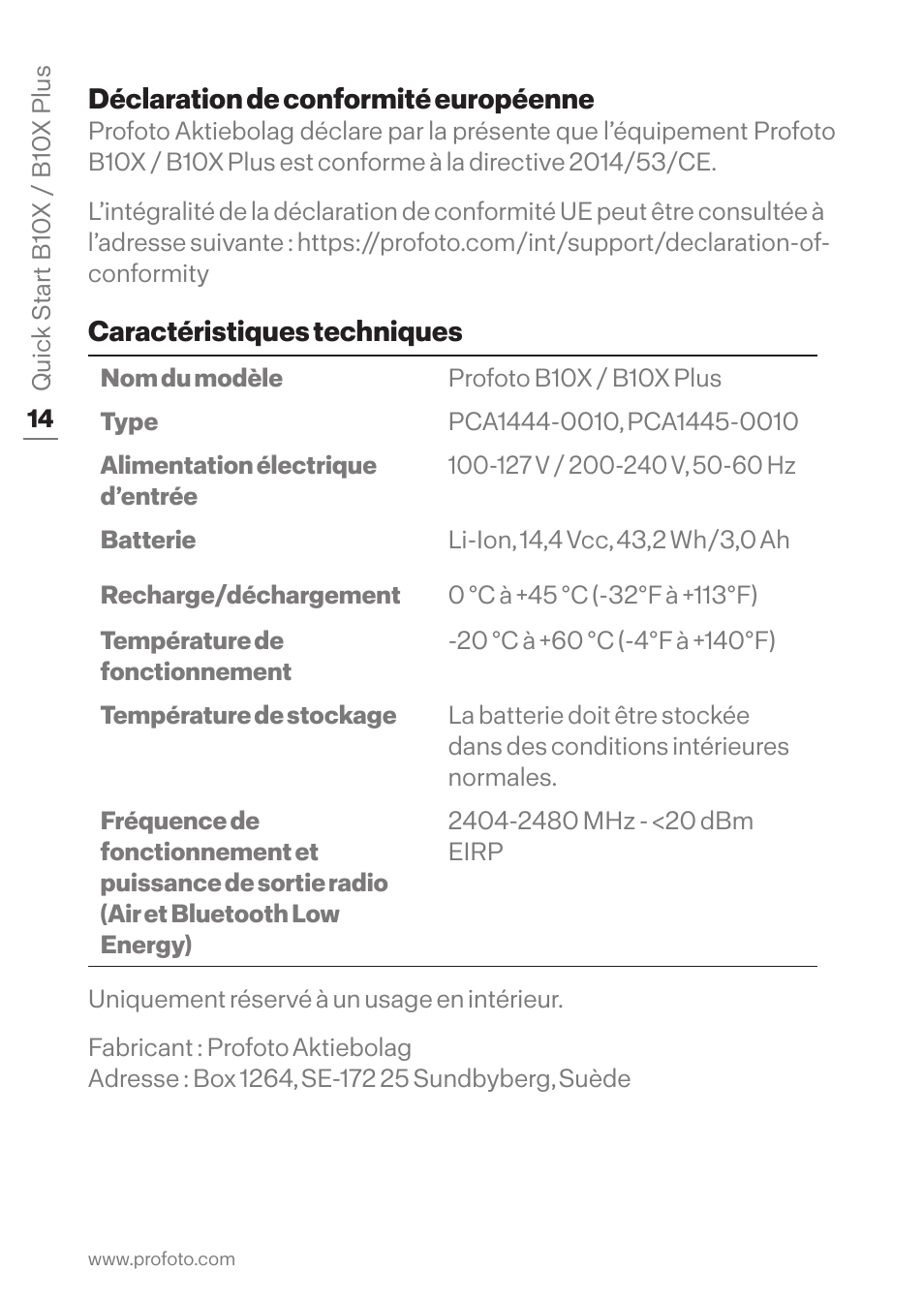 Profoto B10X OCF Flash Duo Kit User Manual | Page 14 / 80