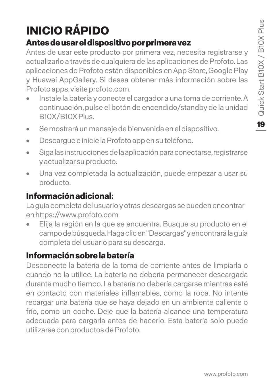Inicio rápido | Profoto B10X OCF Flash Duo Kit User Manual | Page 19 / 80
