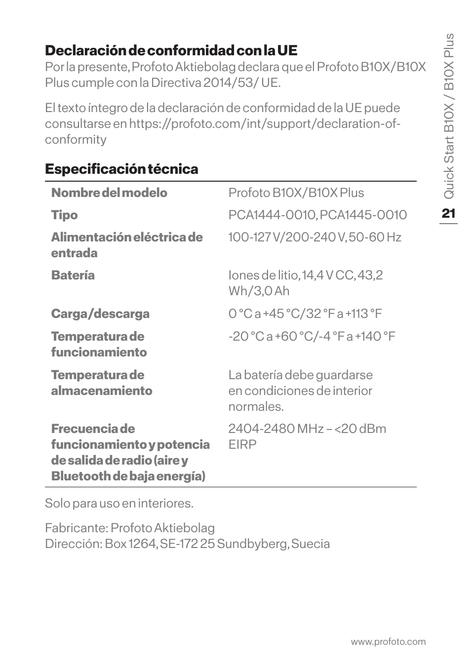 Profoto B10X OCF Flash Duo Kit User Manual | Page 21 / 80