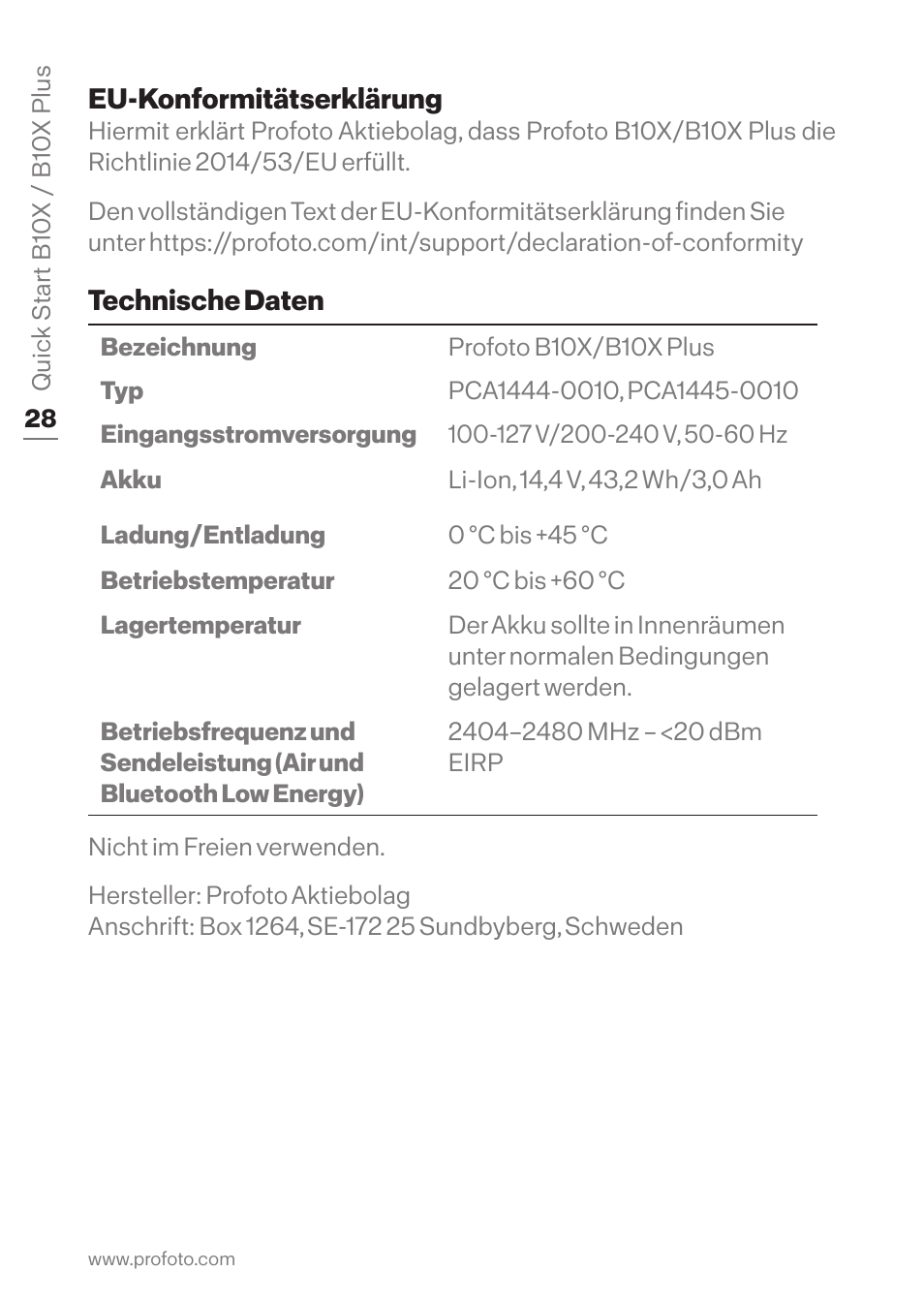 Profoto B10X OCF Flash Duo Kit User Manual | Page 28 / 80