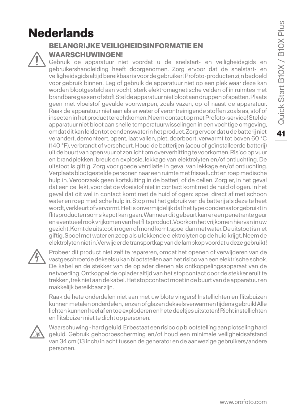 Nederlands | Profoto B10X OCF Flash Duo Kit User Manual | Page 41 / 80