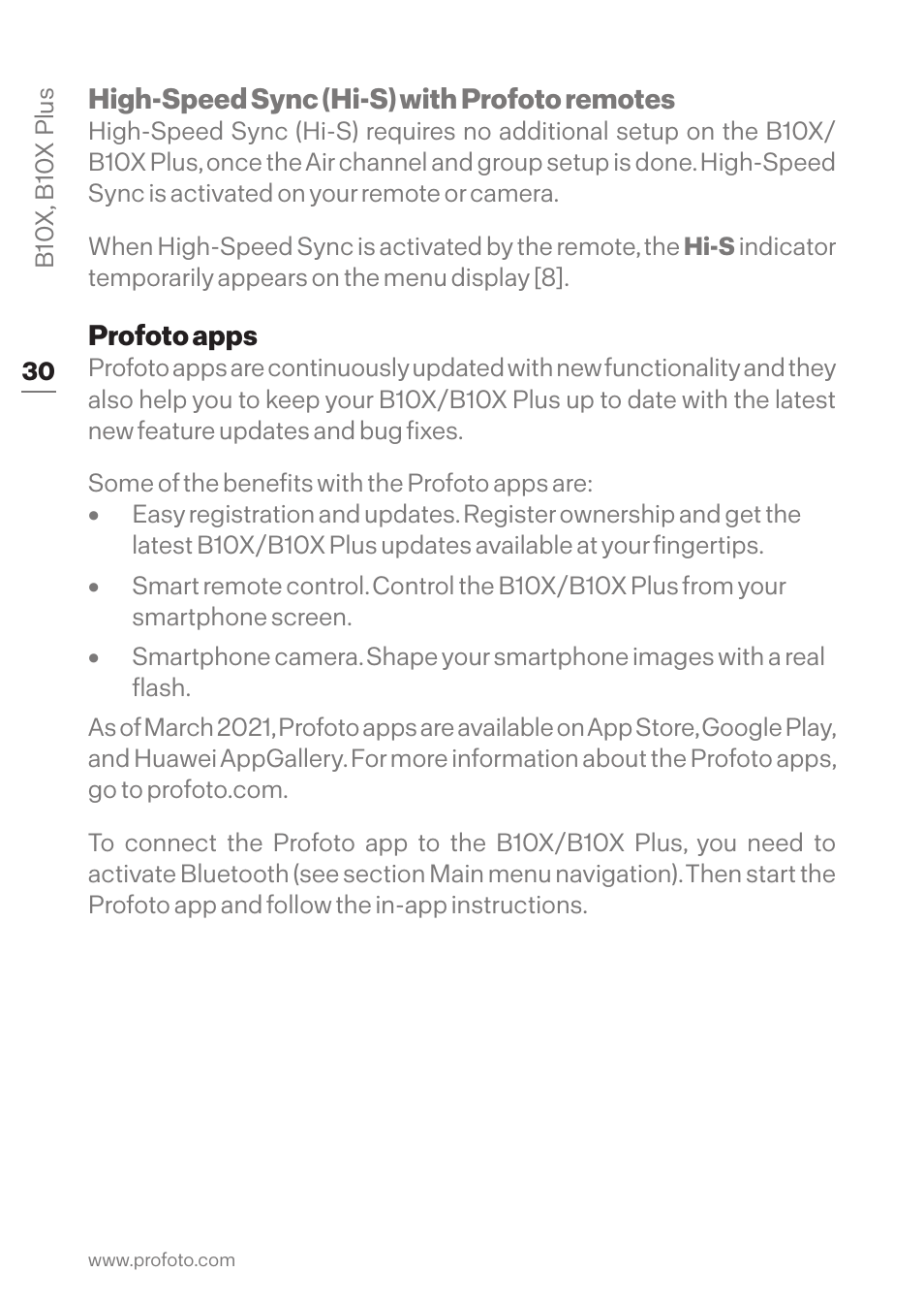 Profoto apps | Profoto B10X OCF Flash Duo Kit User Manual | Page 30 / 40