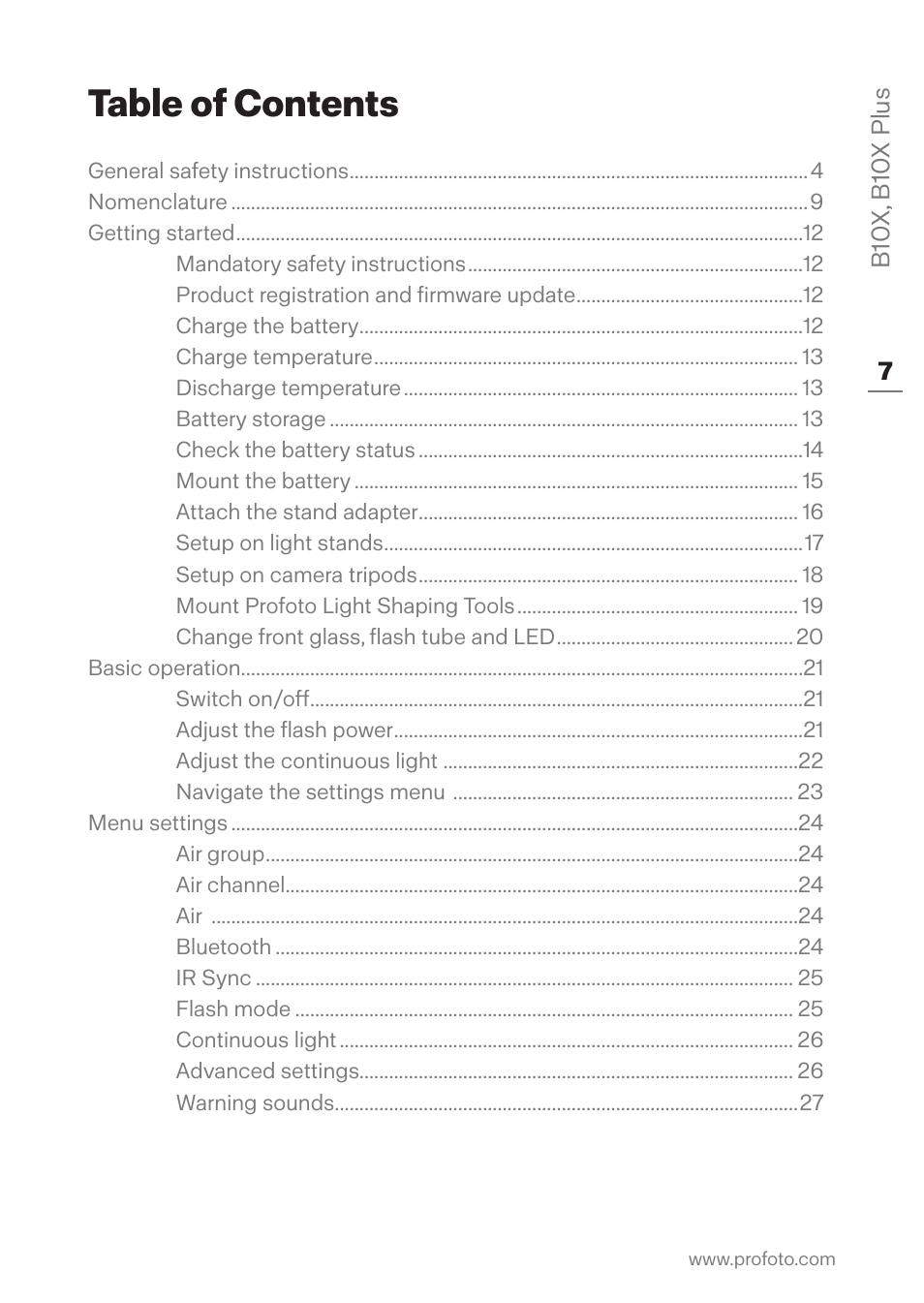 Profoto B10X OCF Flash Duo Kit User Manual | Page 7 / 40