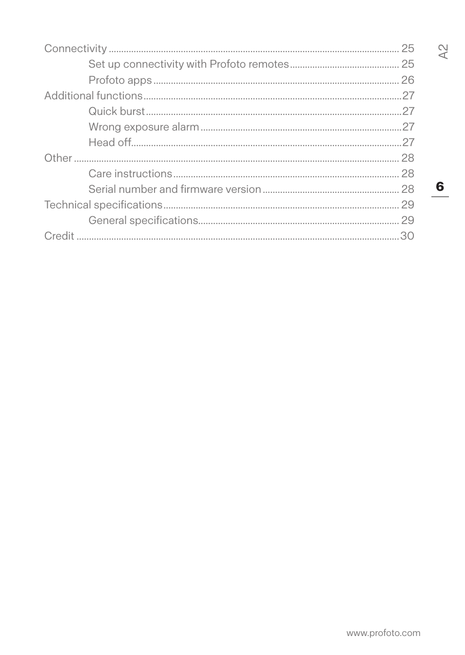 Profoto A2 Monolight User Manual | Page 6 / 30