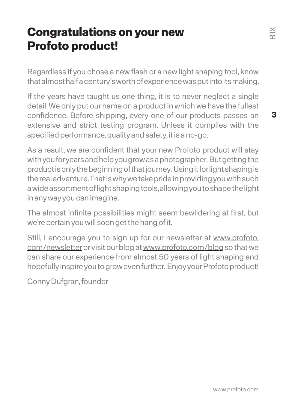 Profoto B1X 500 AirTTL 1-Light To-Go Kit User Manual | Page 3 / 28