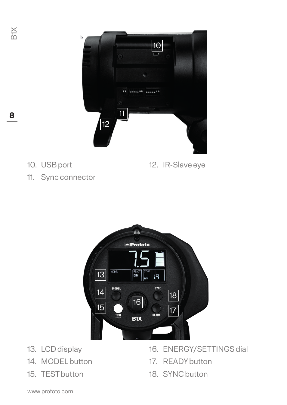 Profoto B1X 500 AirTTL 1-Light To-Go Kit User Manual | Page 8 / 28