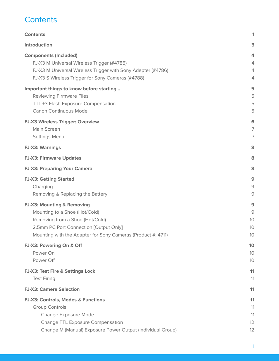 Westcott FJ200 Strobe 3-Light Backpack Kit with FJ-X3m Universal Wireless Trigger User Manual | Page 2 / 19