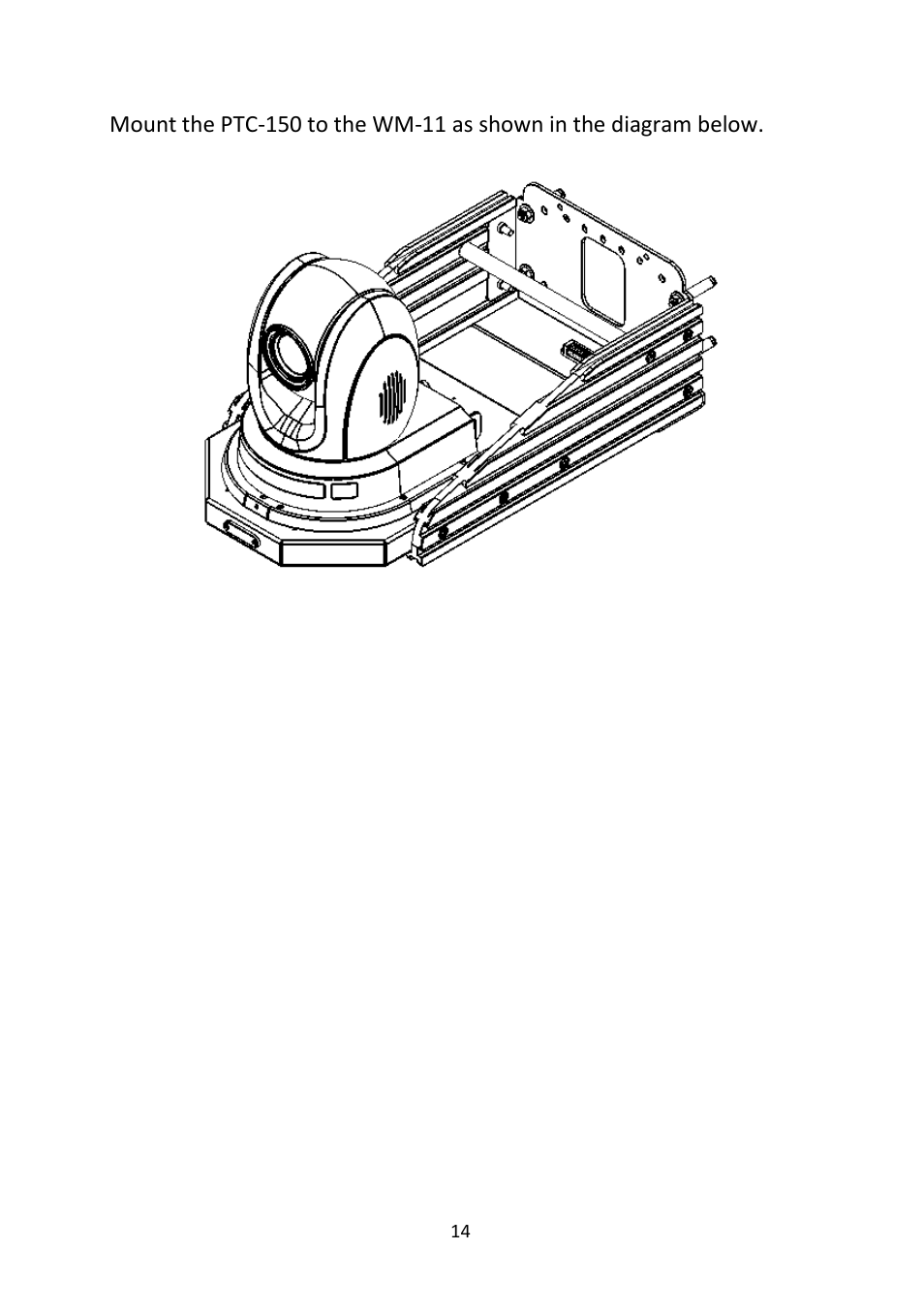 Datavideo WM-11 Wall Mount for PTR-10 MK II and PTR-10T MK II User Manual | Page 14 / 20