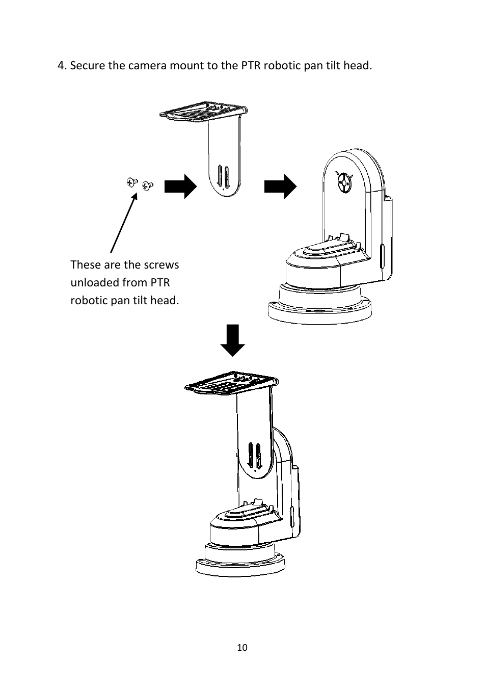 Datavideo CM-10 Ceiling Mount for PTR-10 Mark II & PTR-10T Mark II Pan/Tilt Heads User Manual | Page 10 / 20