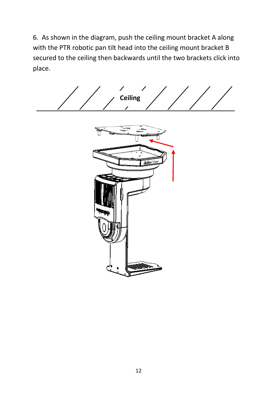 Datavideo CM-10 Ceiling Mount for PTR-10 Mark II & PTR-10T Mark II Pan/Tilt Heads User Manual | Page 12 / 20