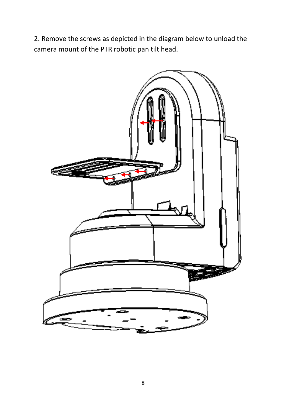 Datavideo CM-10 Ceiling Mount for PTR-10 Mark II & PTR-10T Mark II Pan/Tilt Heads User Manual | Page 8 / 20