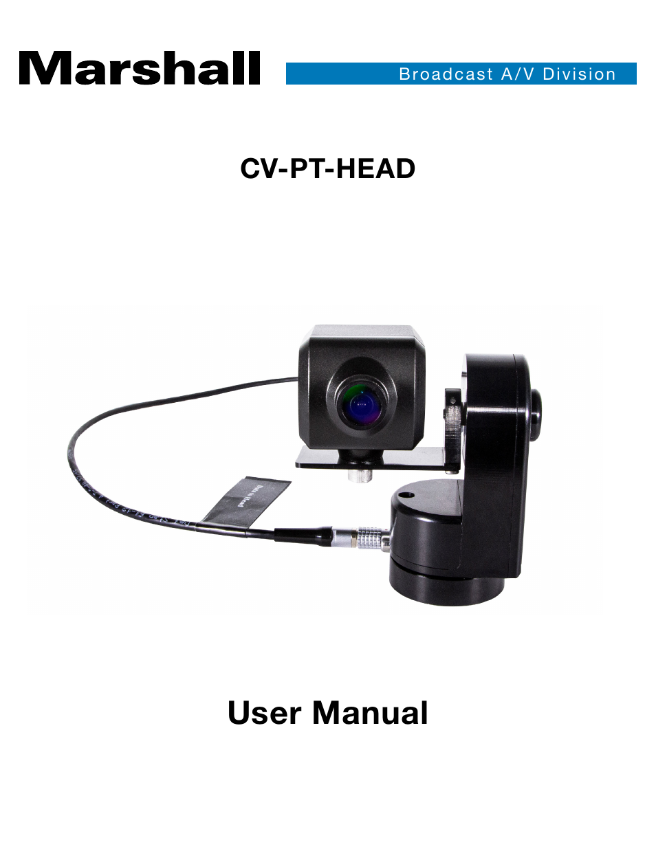 Marshall Electronics Motorized Micro PT Pan/Tilt Head for Select CV Series Cameras User Manual | 5 pages