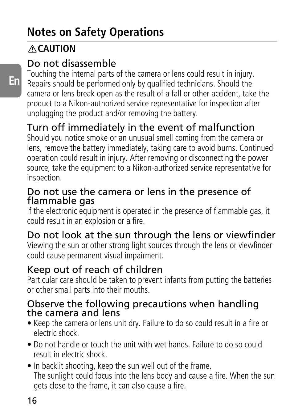 Nikon AF-S VR Micro-NIKKOR 105mm f/2.8G IF-ED Lens User Manual | Page 16 / 132