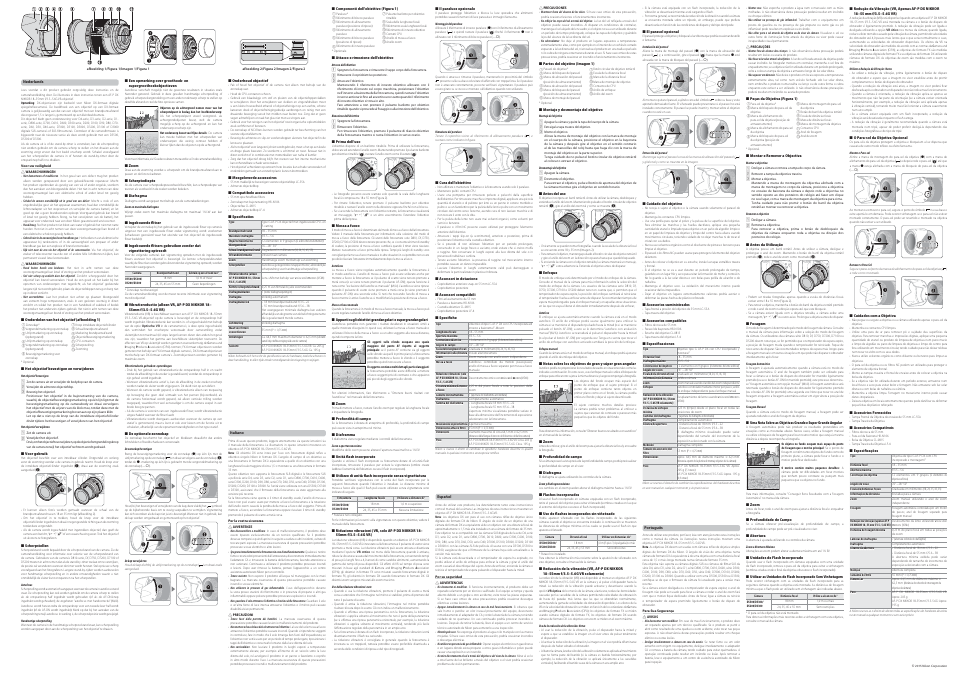 Nikon AF-P DX NIKKOR 18-55mm f/3.5-5.6G VR Lens User Manual | Page 2 / 2