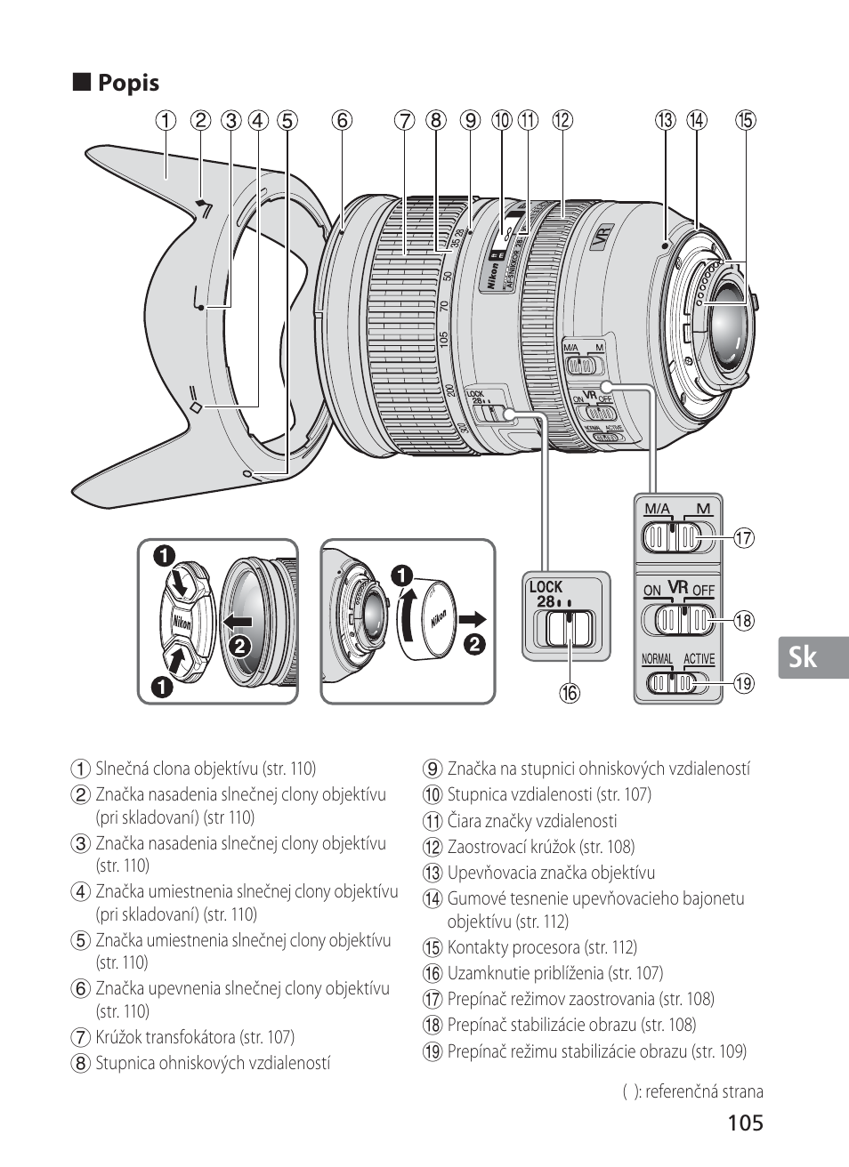 Jp en de fr es se ru nl it sk sk kr | Nikon AF-S NIKKOR 28-300mm f/3.5-5.6G ED VR Lens User Manual | Page 105 / 160