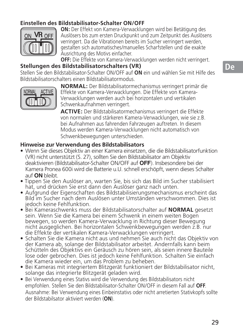 Jp en de fr es se ru nl it ck ch kr | Nikon AF-S NIKKOR 28-300mm f/3.5-5.6G ED VR Lens User Manual | Page 29 / 160