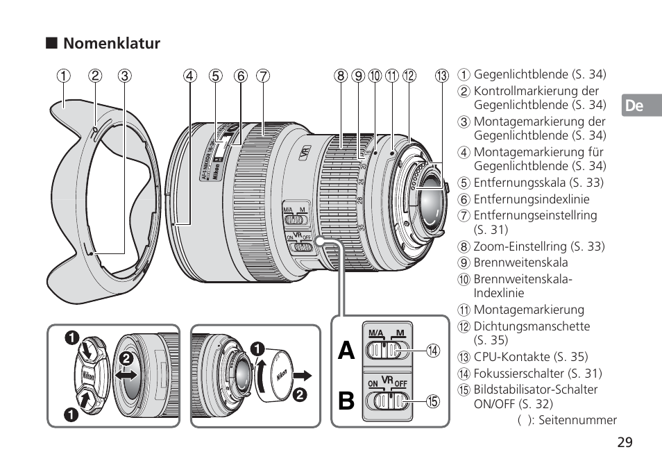 Jp en de fr es se ru nl it cz sk ck ch kr | Nikon AF-S NIKKOR 16-35mm f/4G ED VR Lens User Manual | Page 29 / 164