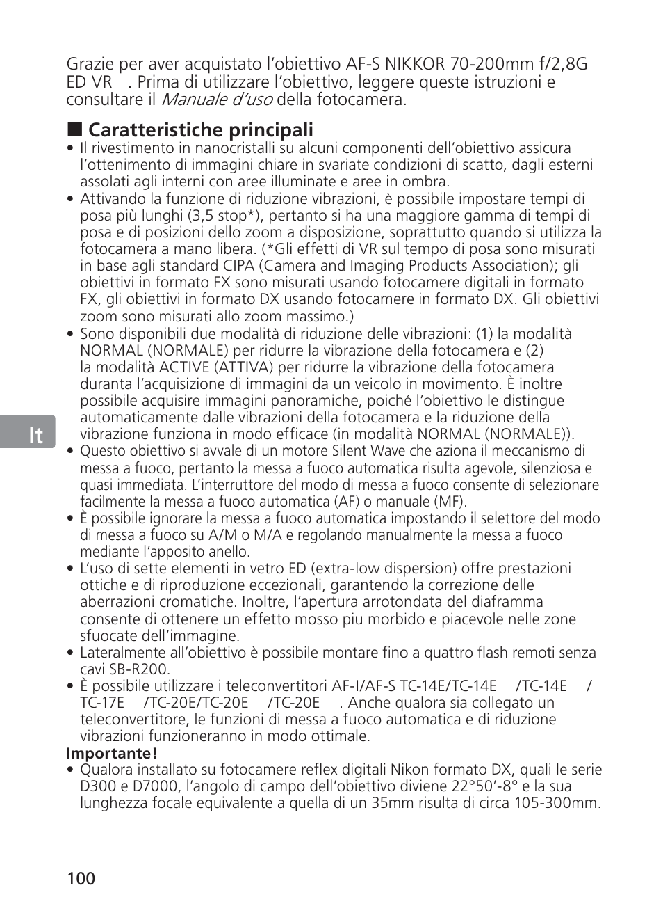 Jp en de fr es se ru nl it ck ch kr | Nikon AF-S NIKKOR 70-200mm f/2.8G ED VR II Lens User Manual | Page 100 / 196