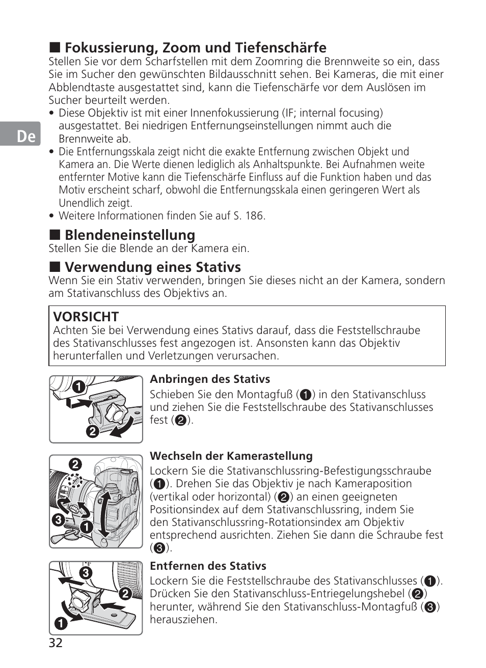 Jp en de fr es se ru nl it ck ch kr | Nikon AF-S NIKKOR 70-200mm f/2.8G ED VR II Lens User Manual | Page 32 / 196