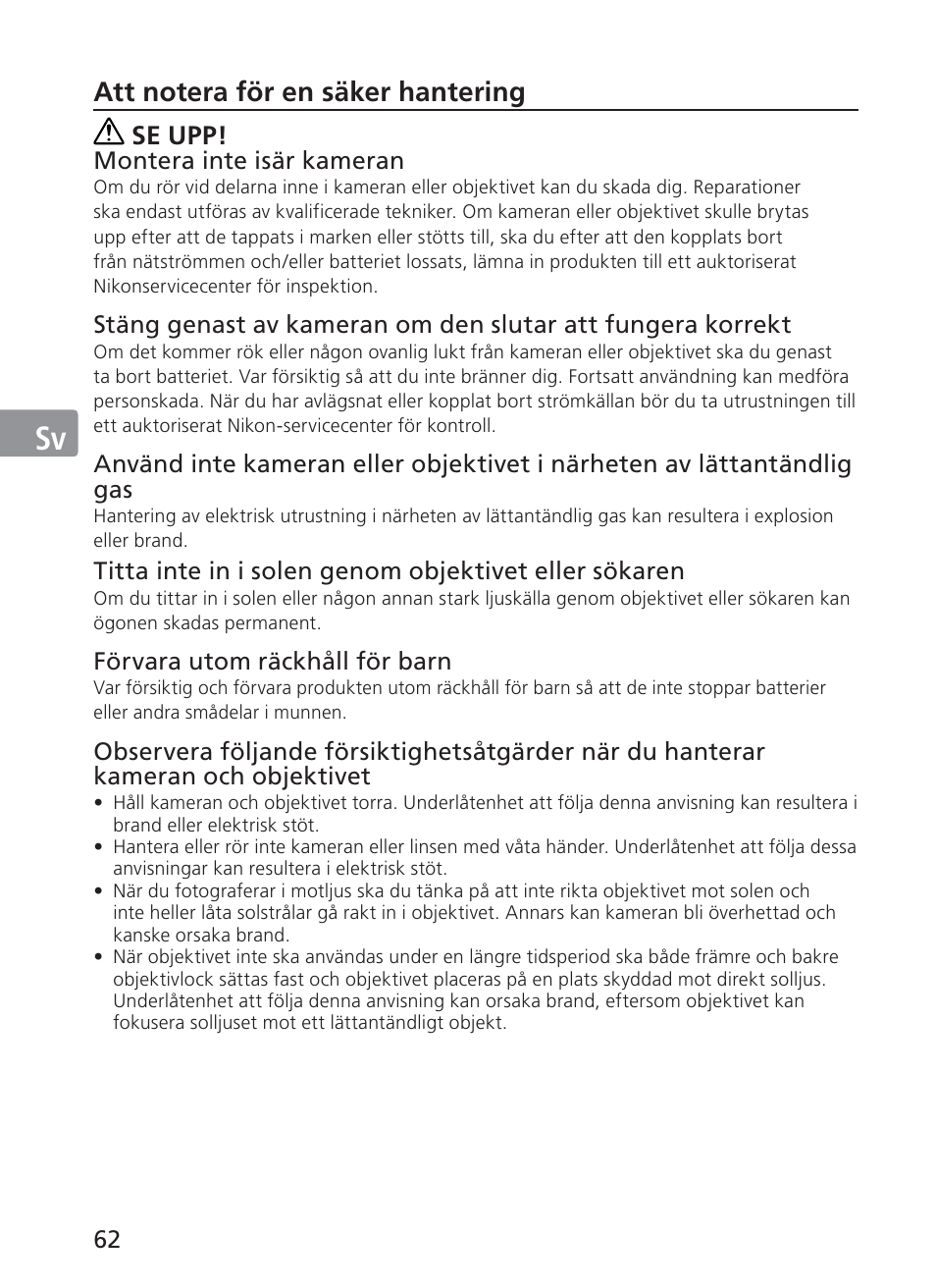 Jp en de fr es sv ru nl it ck ch kr | Nikon AF-S NIKKOR 70-200mm f/2.8G ED VR II Lens User Manual | Page 62 / 196