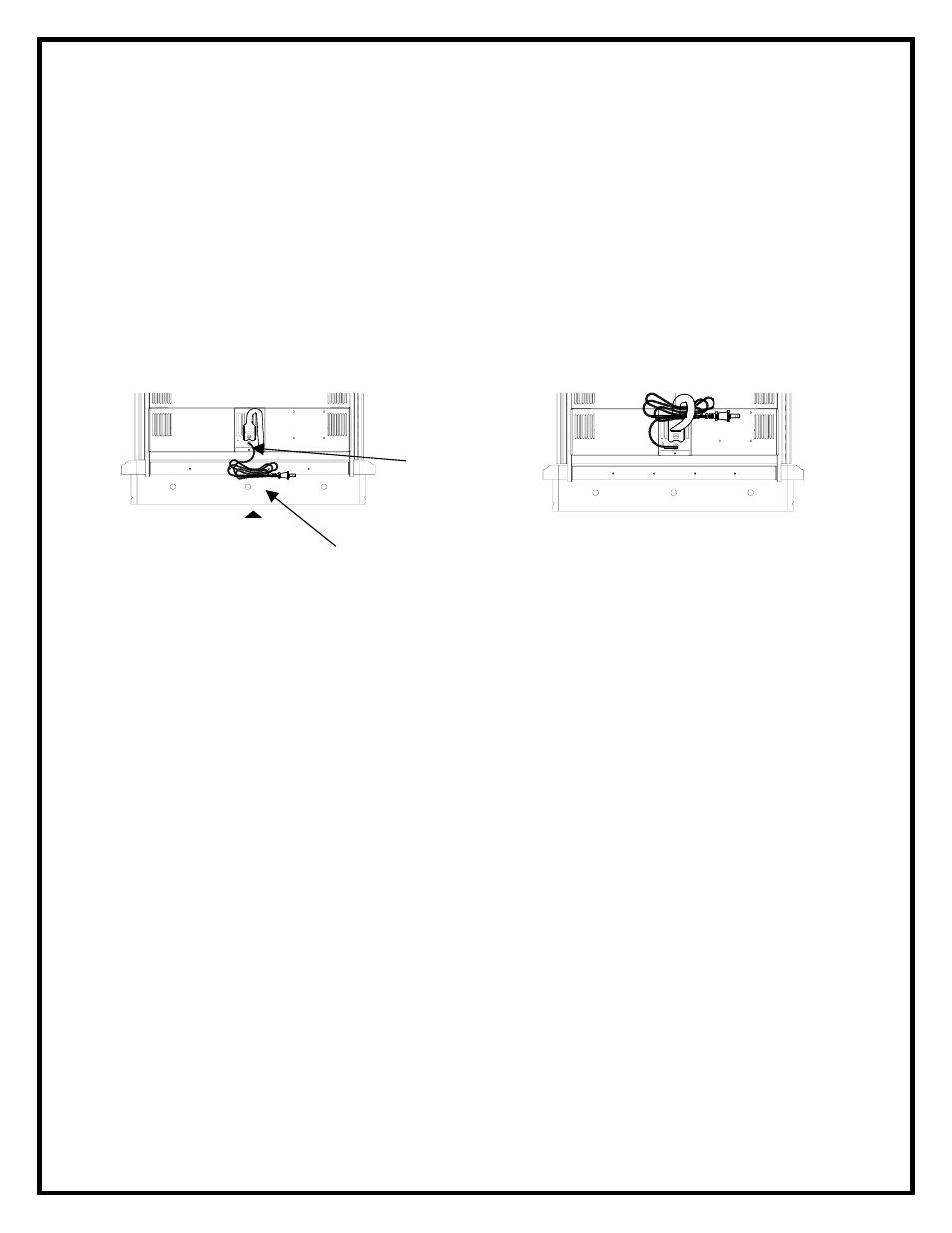 Securing cord (view from back), Safety wall strap | Dimplex Corner Standing Stove User Manual | Page 6 / 14