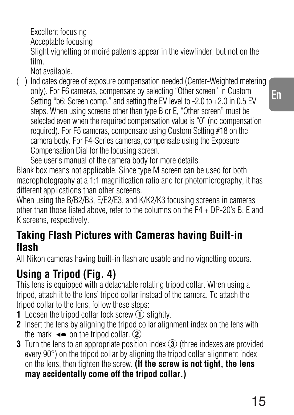 Ch jp de fr es it ck en | Nikon AF-S NIKKOR 300mm f/4D IF-ED Lens User Manual | Page 15 / 72