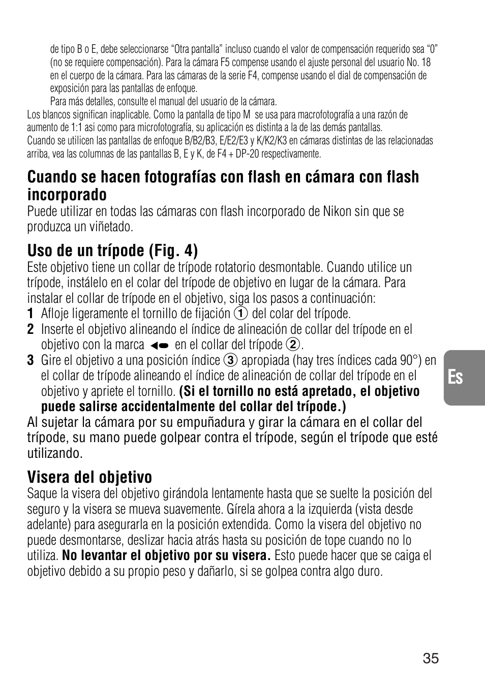 Ch jp en de fr it ck es | Nikon AF-S NIKKOR 300mm f/4D IF-ED Lens User Manual | Page 35 / 72