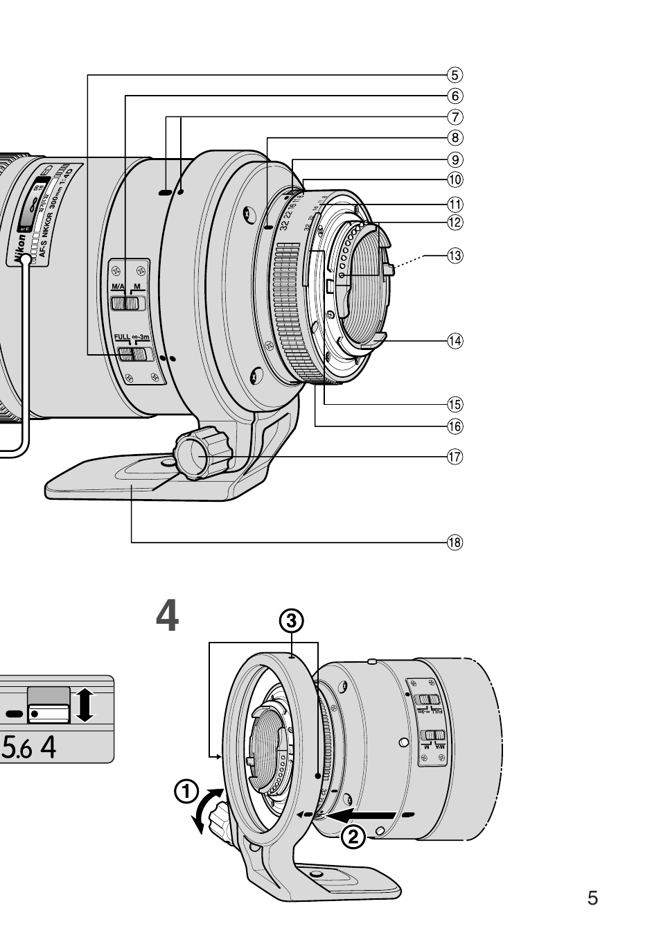 Nikon AF-S NIKKOR 300mm f/4D IF-ED Lens User Manual | Page 5 / 72