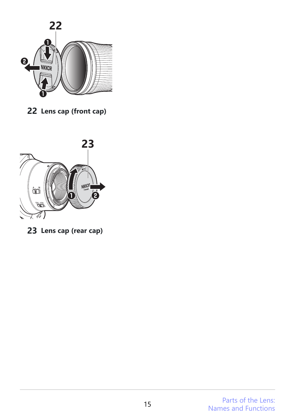 Nikon NIKKOR Z 180-600mm f/5.6-6.3 VR Lens (Z) User Manual | Page 15 / 42