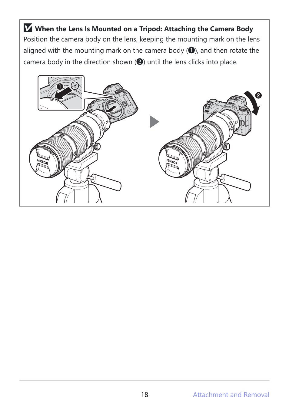 Nikon NIKKOR Z 180-600mm f/5.6-6.3 VR Lens (Z) User Manual | Page 18 / 42