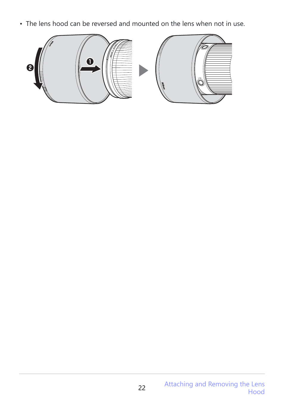 Nikon NIKKOR Z 180-600mm f/5.6-6.3 VR Lens (Z) User Manual | Page 22 / 42