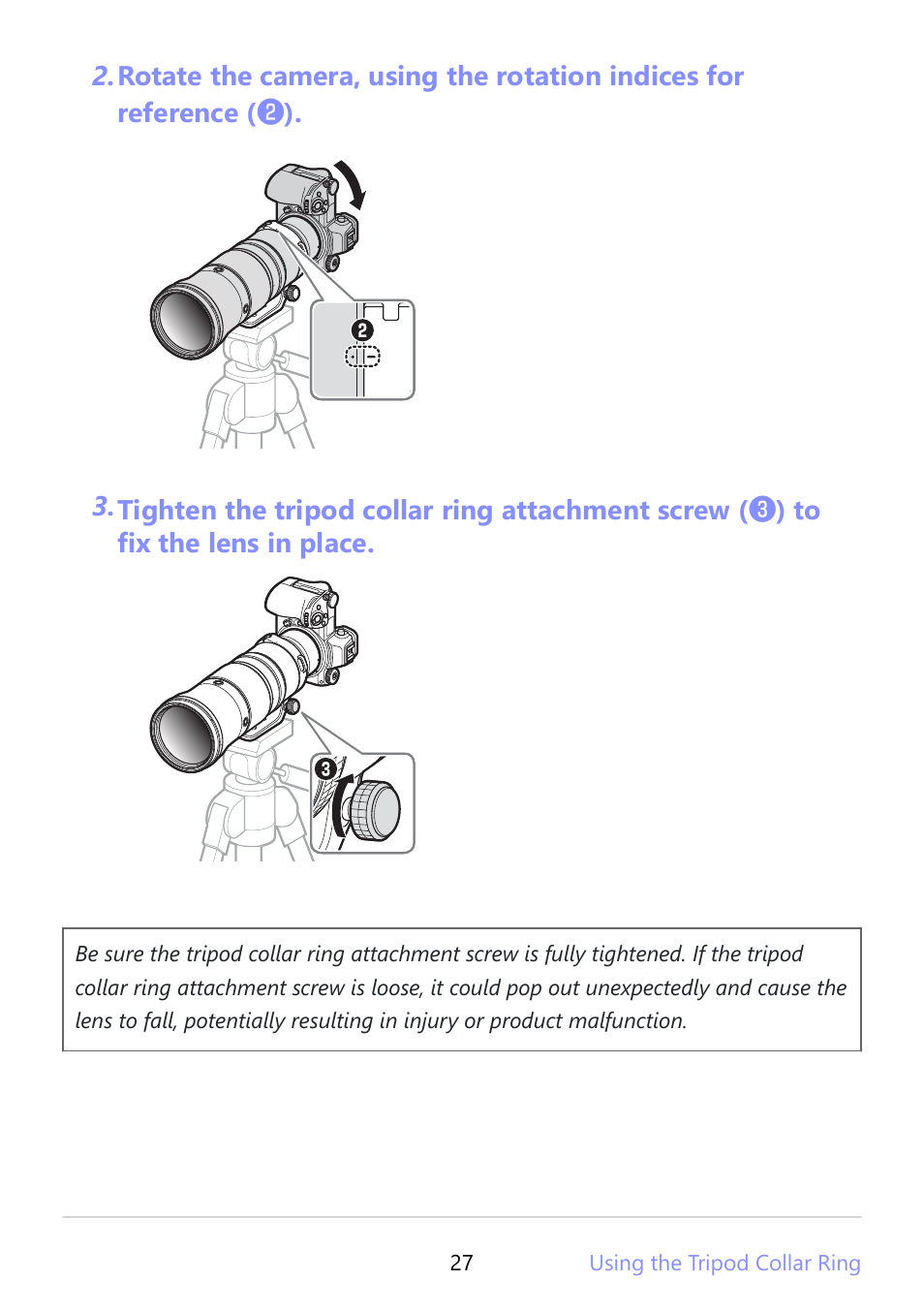 Nikon NIKKOR Z 180-600mm f/5.6-6.3 VR Lens (Z) User Manual | Page 27 / 42