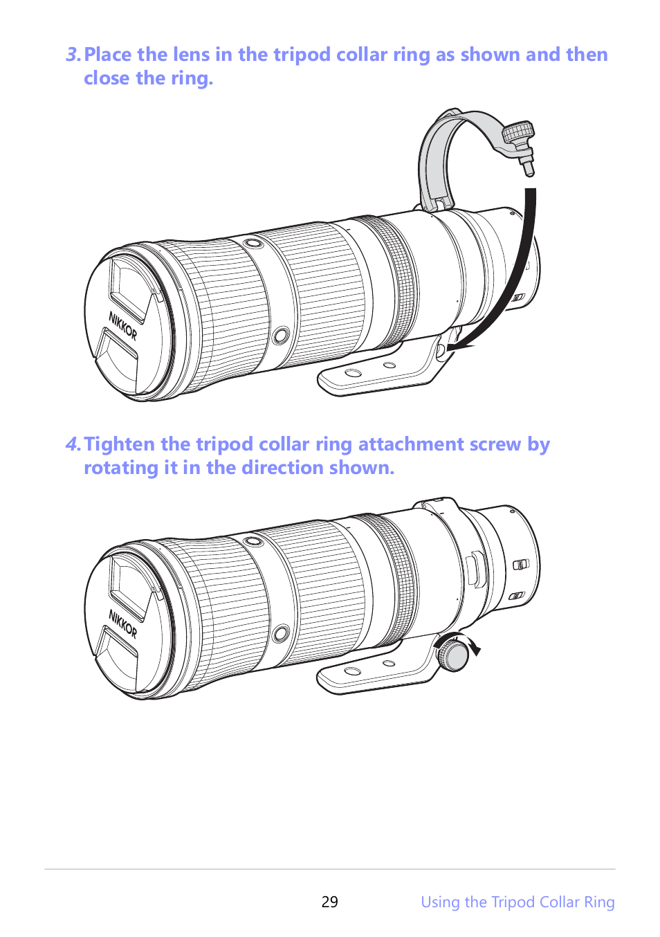 Nikon NIKKOR Z 180-600mm f/5.6-6.3 VR Lens (Z) User Manual | Page 29 / 42