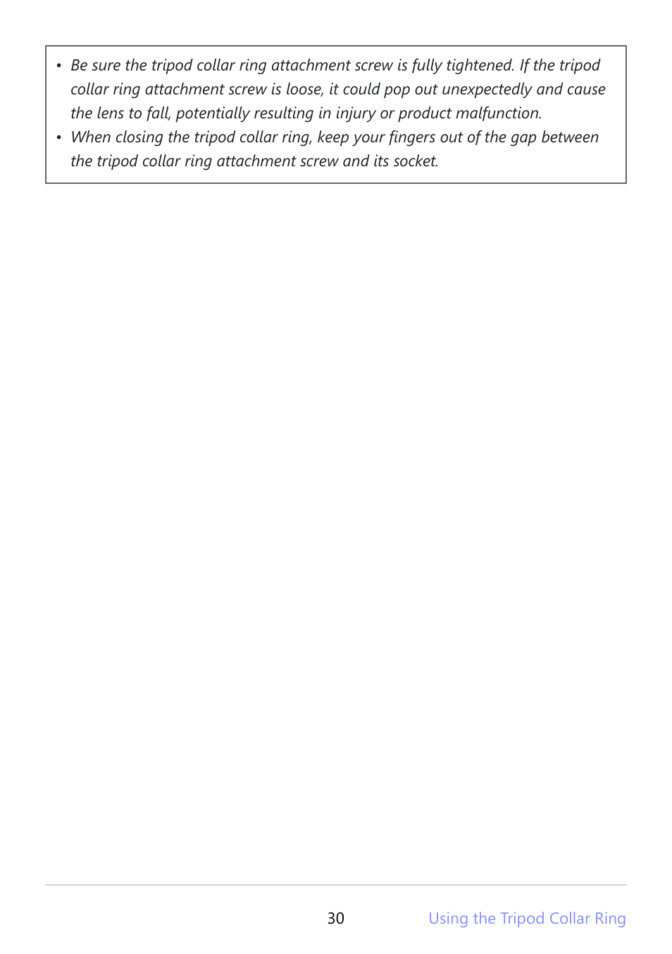 Nikon NIKKOR Z 180-600mm f/5.6-6.3 VR Lens (Z) User Manual | Page 30 / 42