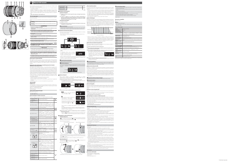Es manual del usuario | Nikon NIKKOR Z MC 105mm f/2.8 VR S Macro Lens (Z) User Manual | Page 2 / 2