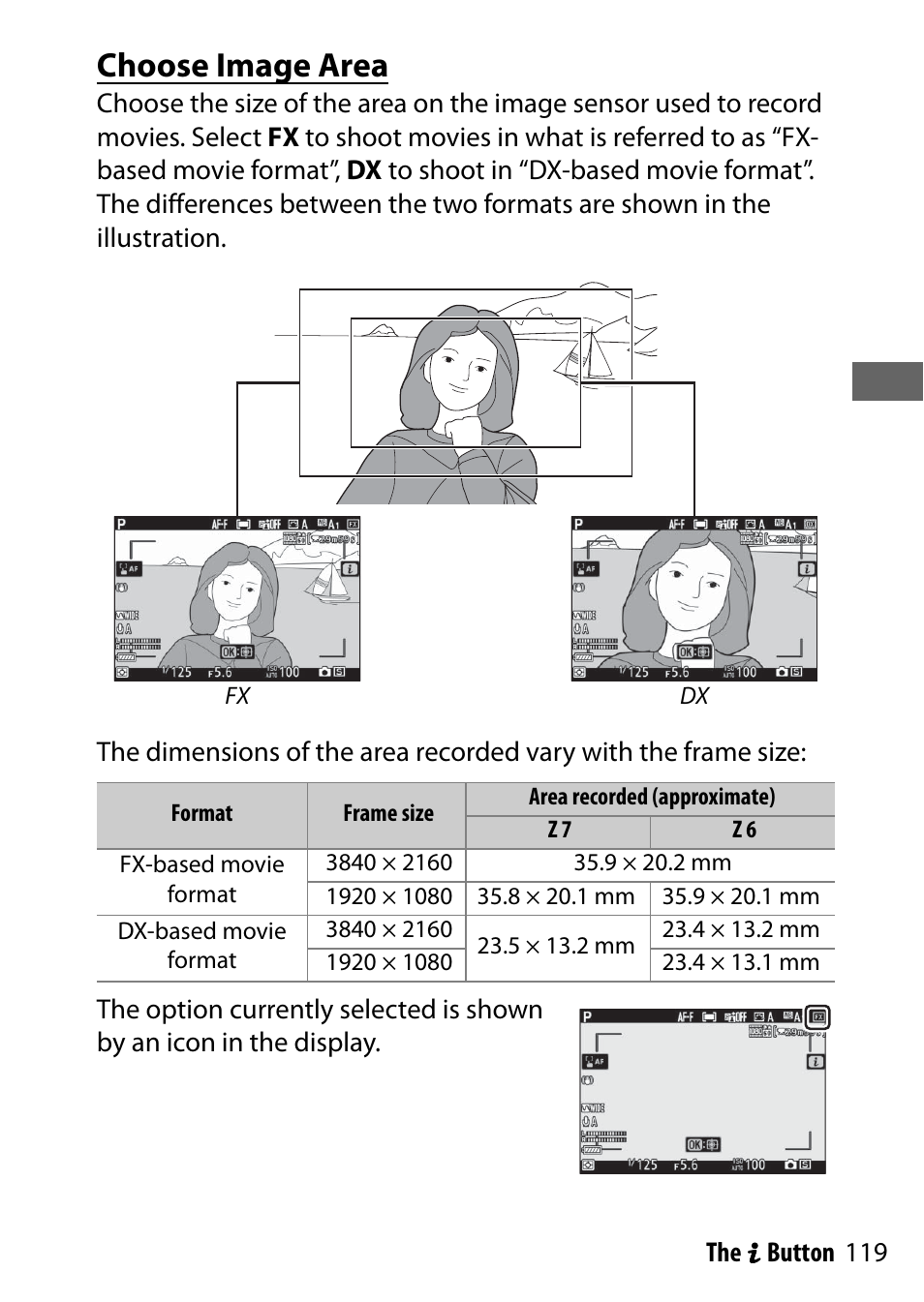 Choose image area | Nikon NIKKOR Z 70-200mm f/2.8 VR S Lens User Manual | Page 143 / 272