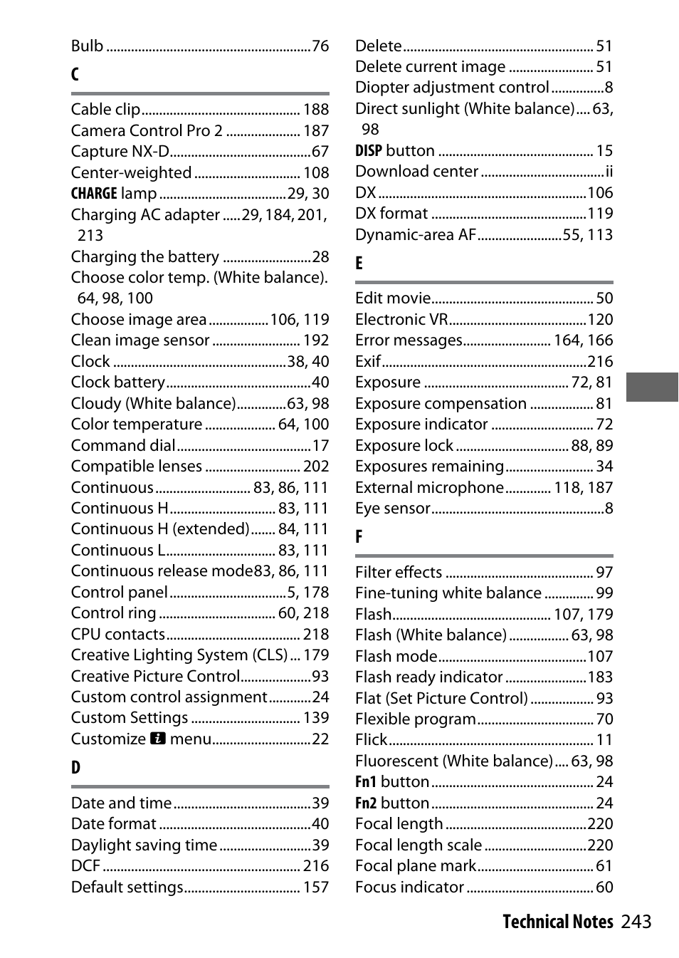 Nikon NIKKOR Z 70-200mm f/2.8 VR S Lens User Manual | Page 267 / 272