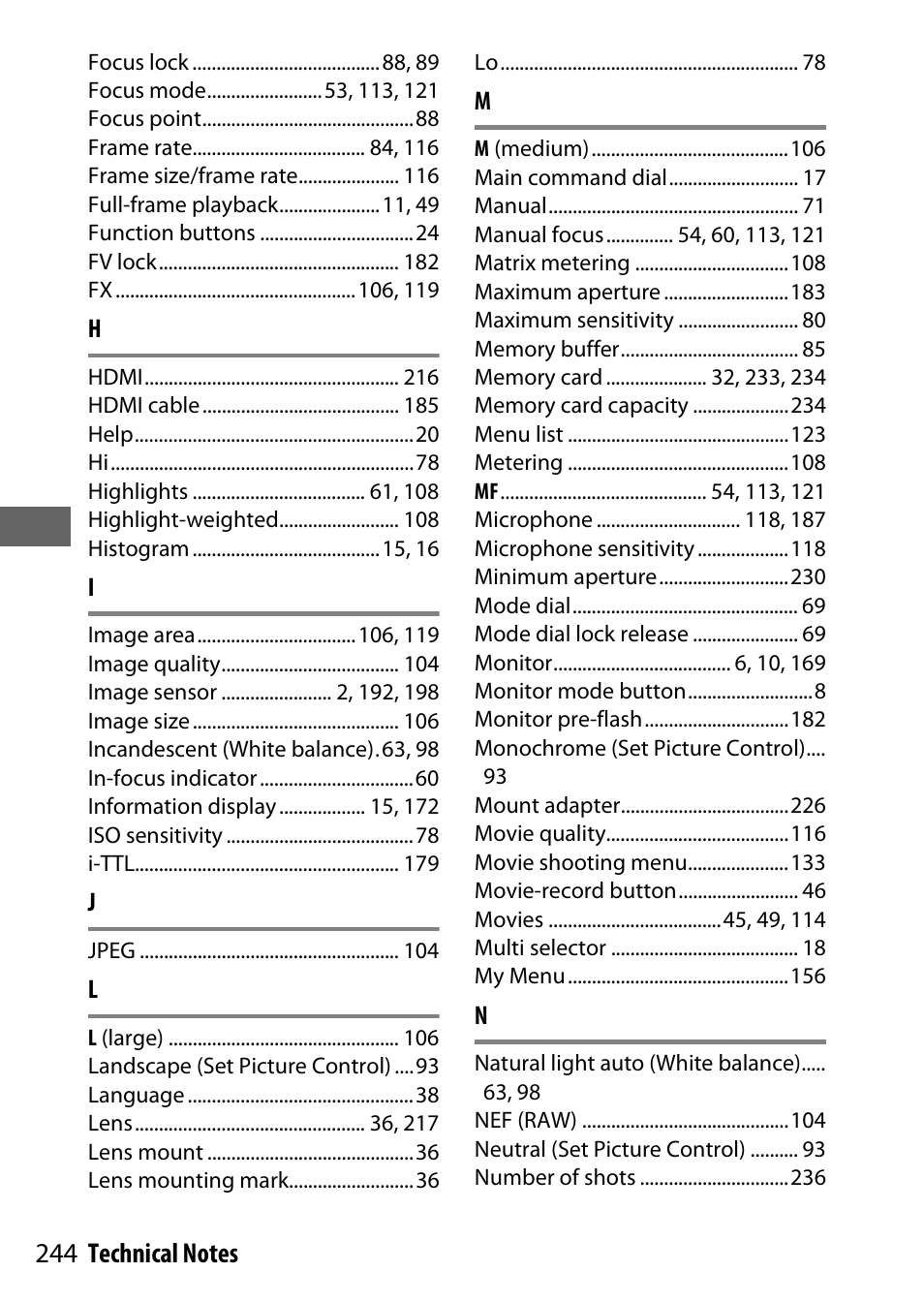 Nikon NIKKOR Z 70-200mm f/2.8 VR S Lens User Manual | Page 268 / 272