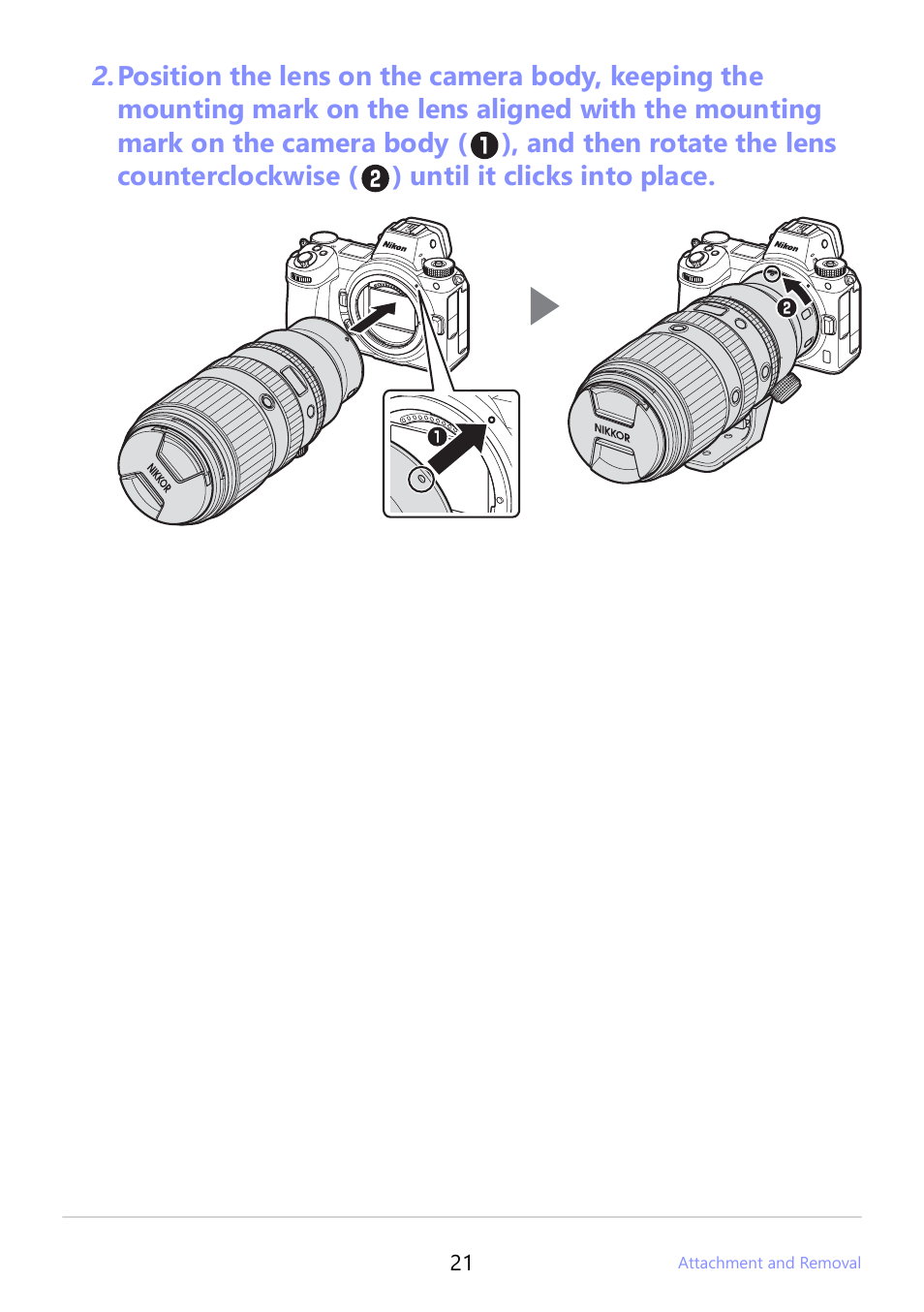 Nikon NIKKOR Z 100-400mm f/4.5-5.6 VR S Lens User Manual | Page 21 / 42