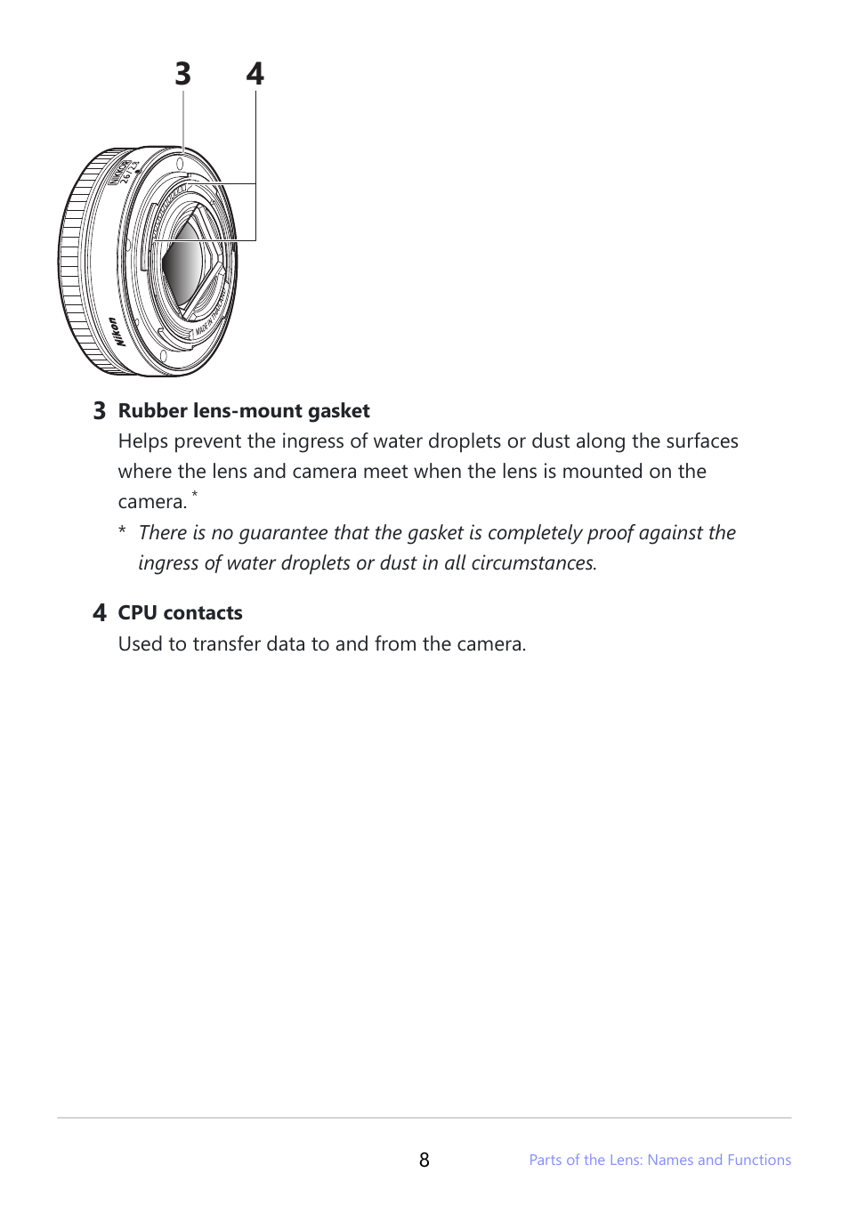 Nikon NIKKOR Z 26mm f/2.8 Lens (Z) User Manual | Page 8 / 26