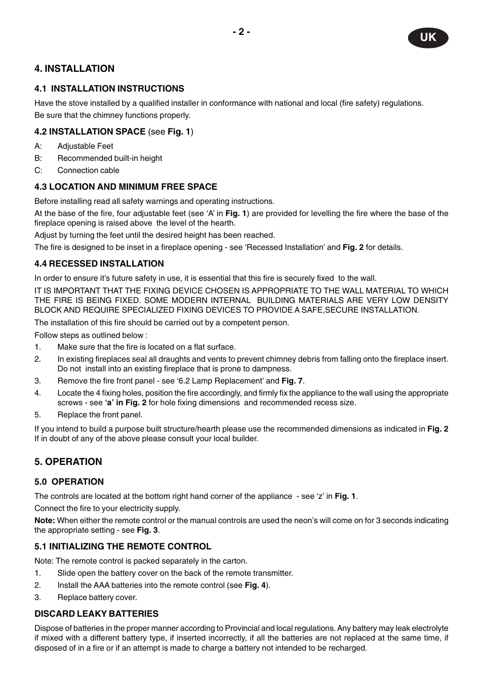 Dimplex VALENCIA User Manual | Page 6 / 8
