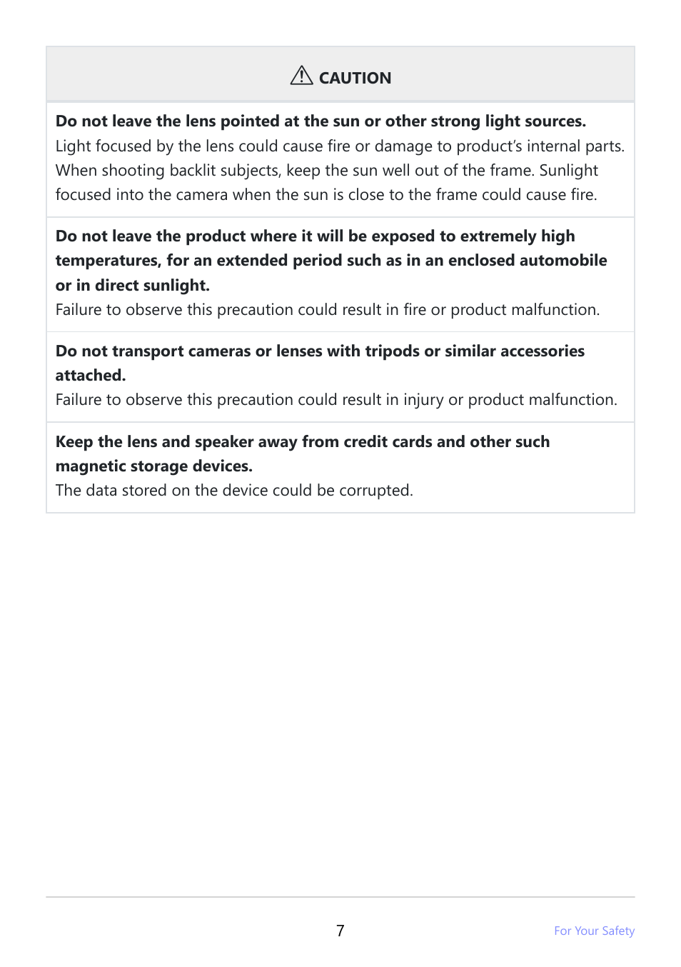 Nikon NIKKOR Z 800mm f/6.3 VR S Lens User Manual | Page 7 / 48