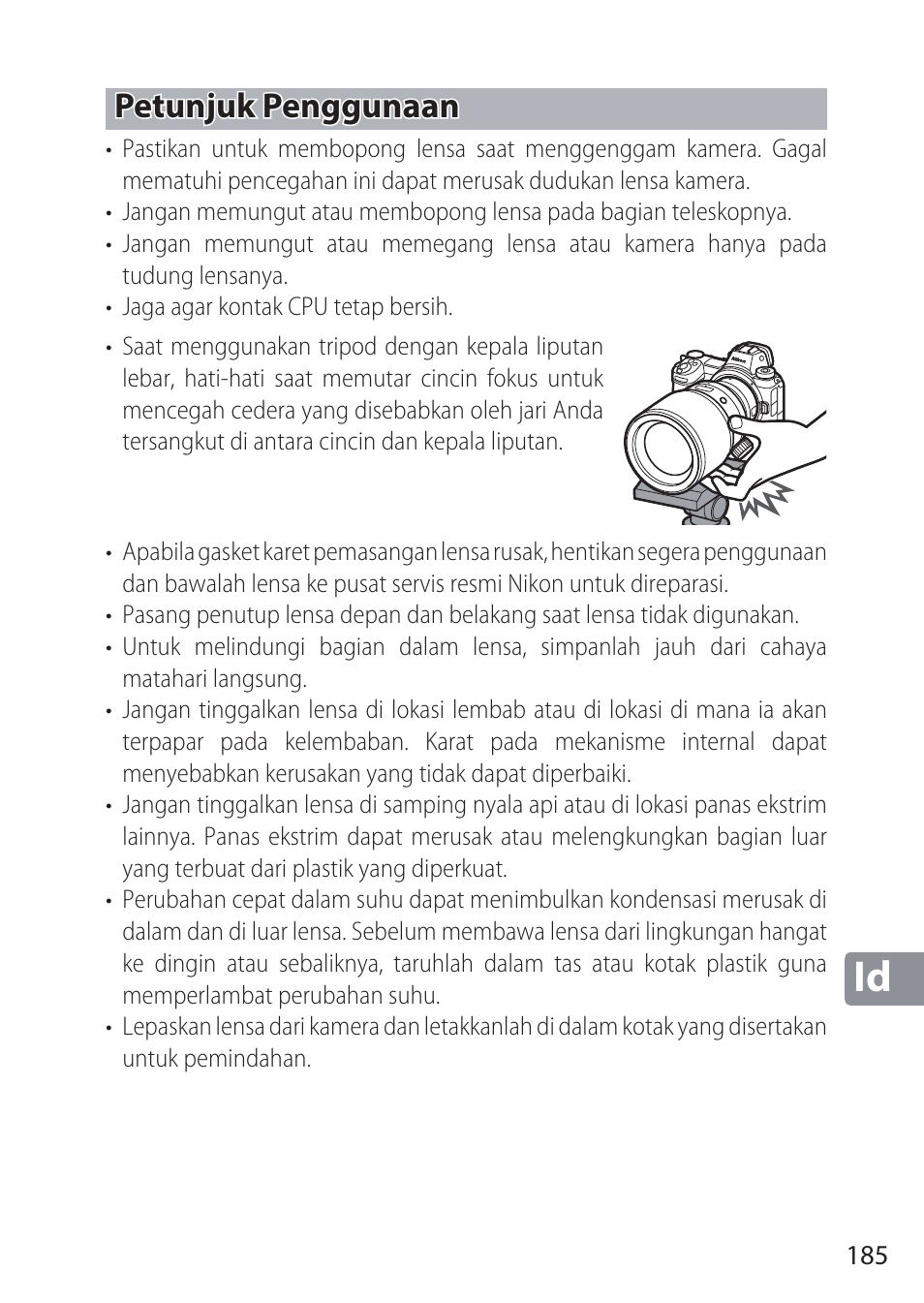 Petunjuk penggunaan | Nikon NIKKOR Z 58mm f/0.95 S Noct Lens (Refurbished by USA) User Manual | Page 185 / 213