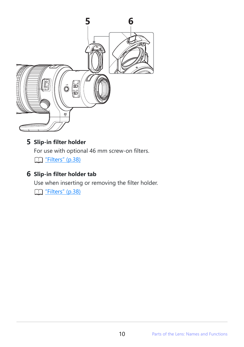 Nikon NIKKOR Z 400mm f/2.8 TC VR S Lens User Manual | Page 10 / 53