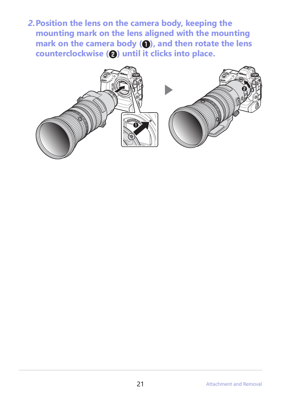 Nikon NIKKOR Z 400mm f/2.8 TC VR S Lens User Manual | Page 21 / 53