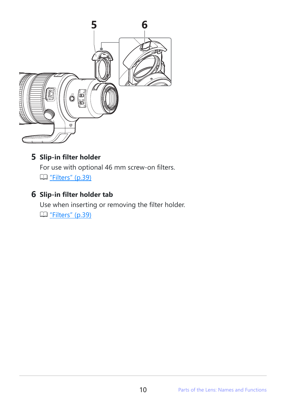 Nikon NIKKOR Z 600mm f/4 TC VR S Lens (Z) User Manual | Page 10 / 54