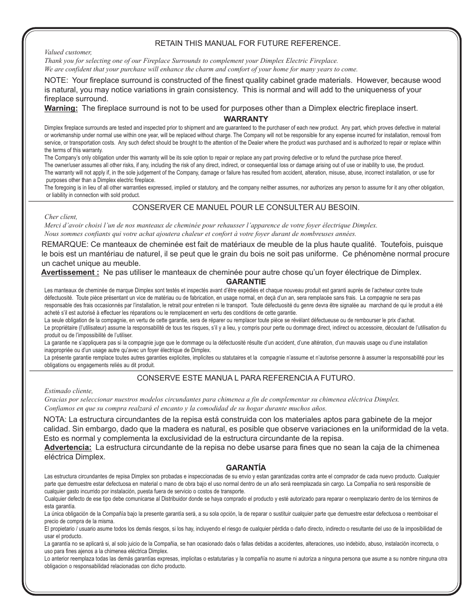 Dimplex 7206260100REV00 User Manual | Page 2 / 2