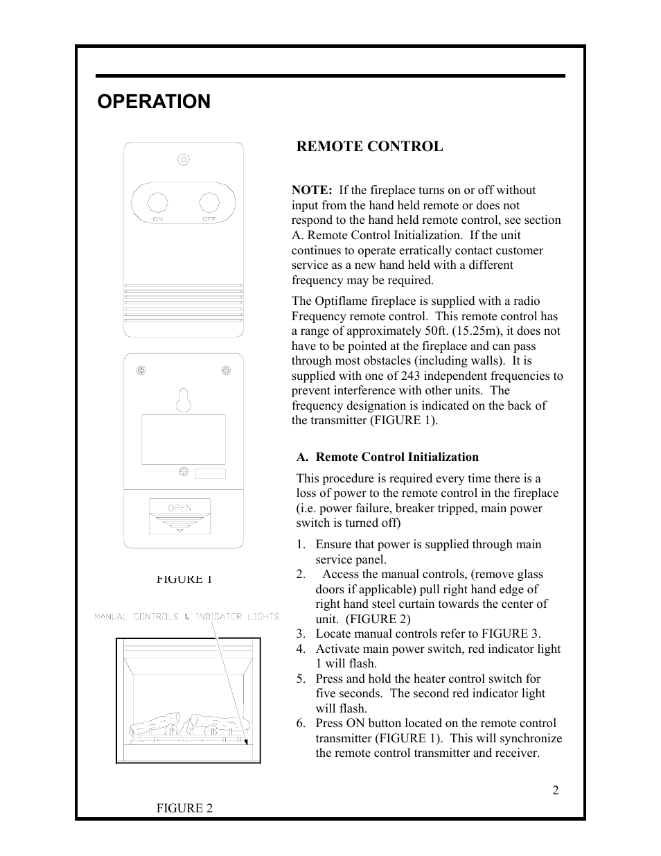 Operation | Dimplex Optiflame Electric Fireplace User Manual | Page 5 / 11