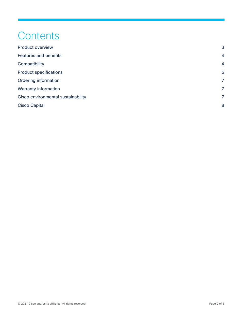 Cisco 730 Wireless Noise-Canceling Headset (Platinum) User Manual | Page 2 / 8