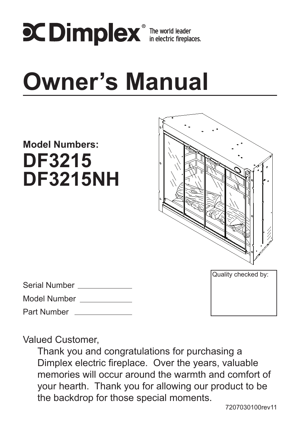 Dimplex DF3215NH User Manual | 22 pages